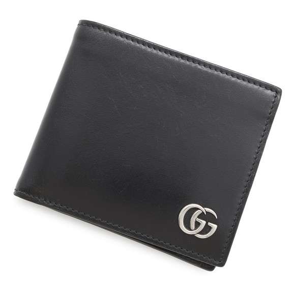 Gucci Marmont Bifold Wallet Black Leather GG - Picture 1 of 8